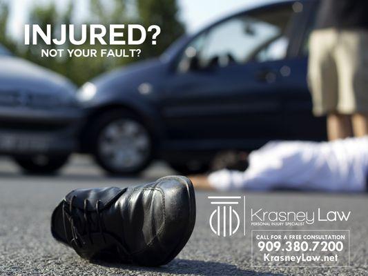 Injured? Not your Fault!! Krasney Law, Personal Injury Specialist serving the entire State of California. Call us at (909) 380-7200