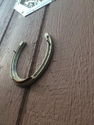 Horseshoe on cabin