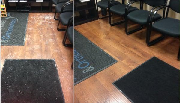 Floor Before & After an Astro Clean!