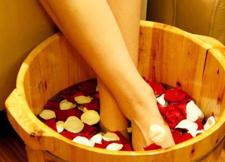 Soaking your feet in hot water will increase blood flow to your body.