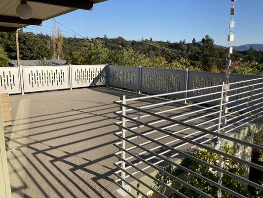 Mid century modern design panels and railings