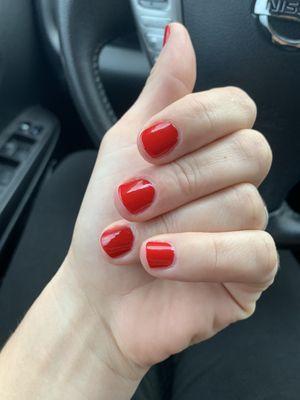 Big Red Apple- reg manicure