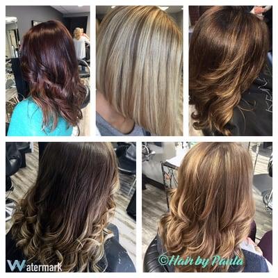 Balayage, foilage, and traditional foils for highlights