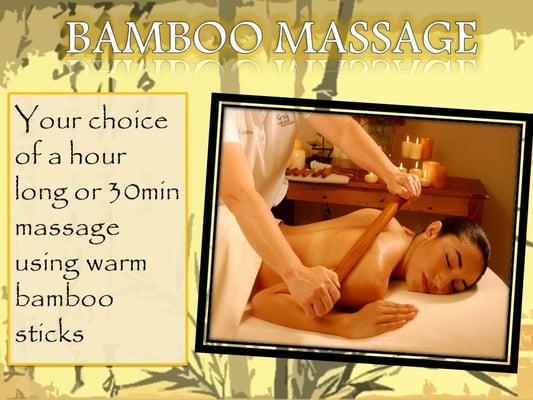 Warm Bamboo Massage is great way to get relax.