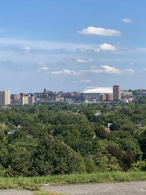 View of the dome and city