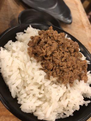 Minced pork rice. Delicious.