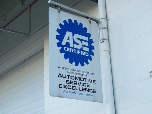 all of our technicians are ASE Certified