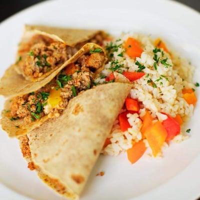 One of our menu top menu items: Turkey meat quesadilla