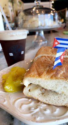 Chai tea and Cuban sandwich