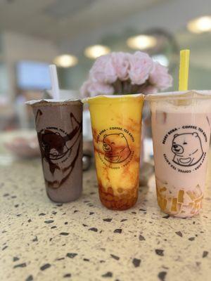 Choco Cookie Mango Sorbet Strawberry Milk Tea