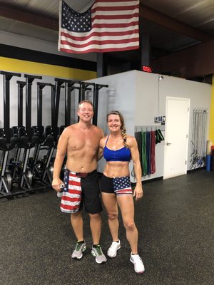 CrossFit Harrisonburg ~ showing our support of the red, white and blue!