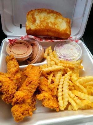 Chicken strip combo.