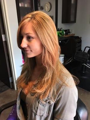 Natural soft highlights easy for growing out.