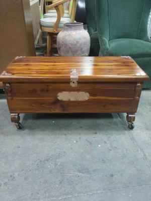 vintage trunk-chest refinished to satisfaction