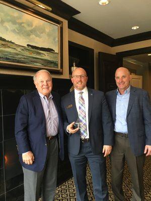 Receiving the Rising Star Award from our CEO, Jim Litten and CFO, Pat Purdue. Thankful again for my great clients!