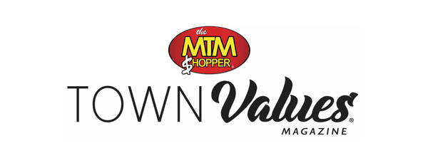 TOWN Values Magazine Logo with The MTM Shopper Logo