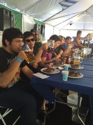 Let's have a Bratwurst eating contest!