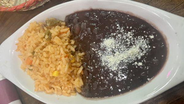 Beans and Rice came with the steak platter