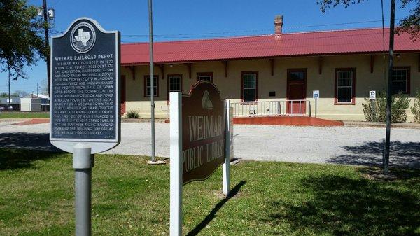 Library building is an old train depot