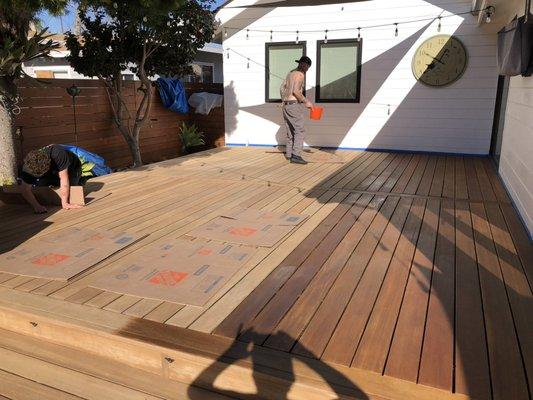 Moldy deck refinish