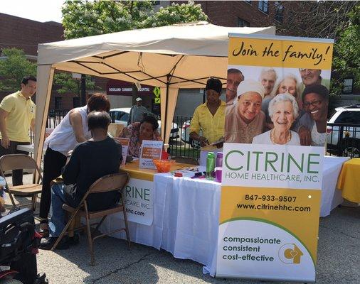 Roseland Health Fair 2016 with Nida(Founder/Director of Nursing), Mable(Intake Coordinator), and Rommel(HR/Marketing Director)