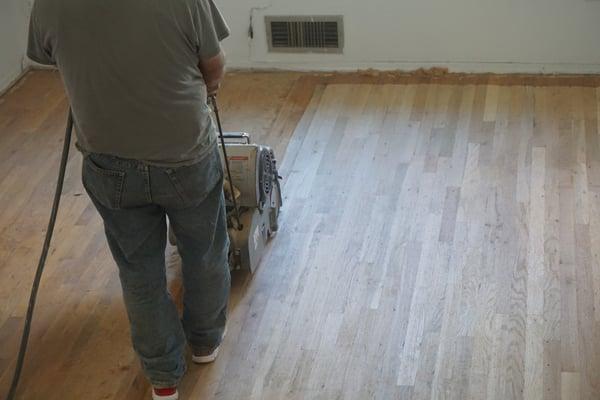 Sanding Hardwood Floor