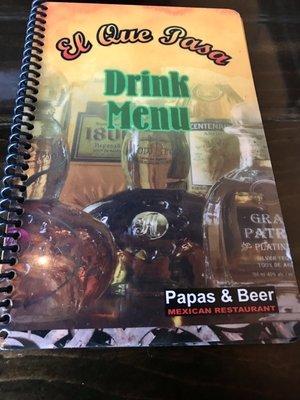 No prices in drink menu