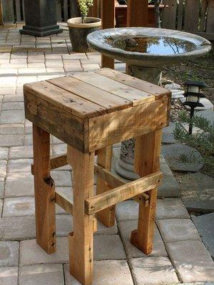 A quick pallet stool made for my own personal backyard