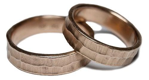 Wedding Rings in 14k Rose Gold