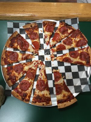 Pepperoni pizza  from the North Hill Bar & Grill