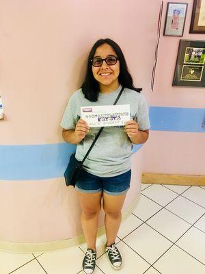 Congratulations to our patient for getting her braces off !! Enjoy the rest of the summer and Good luck in High-School!!