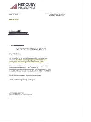 Richard A. review: Carrier notification letter.