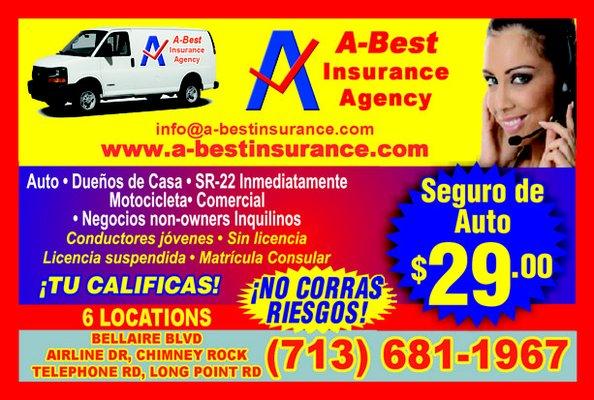 Since 1999, A-Best Insurance Agency is a family owned and operated independent insurance agency.