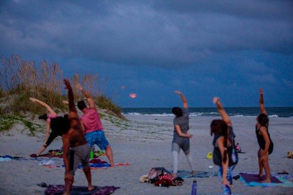 Full Moon Beach Yoga at Mermaid Point.