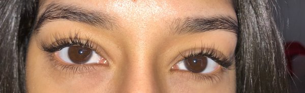 Natural eye lash extensions