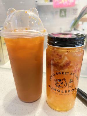 Thai Tea and mango mix drink