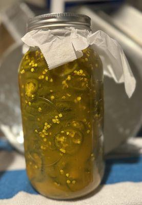 Homemade Cowboy Candy (candied jalapeños)