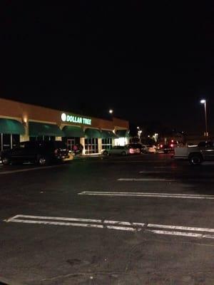 Dollar Tree and parking lot in front