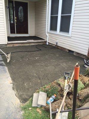 Prep before the pavers