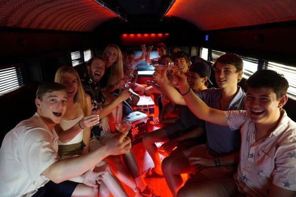 Party bus and transportation in Chapel Hill, Durham and Raleigh