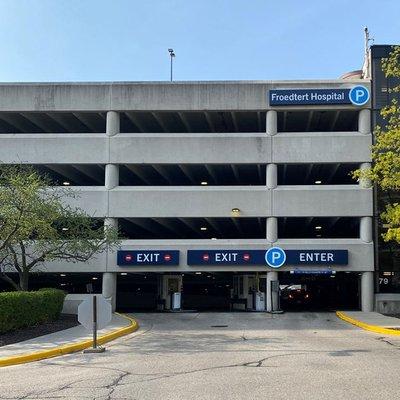 Parking garage entrance