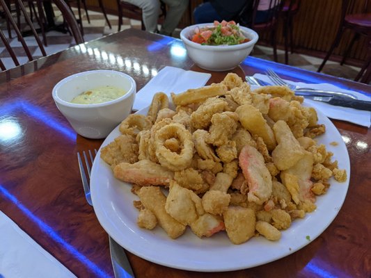 Fried seafood