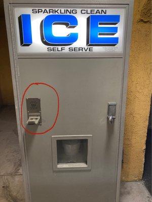 Cost of ice from ice and vending machine