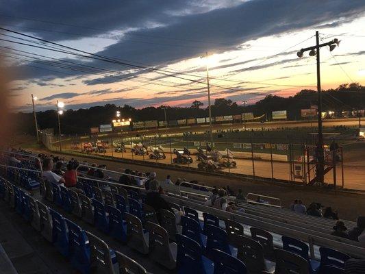 Great view from the grandstands!