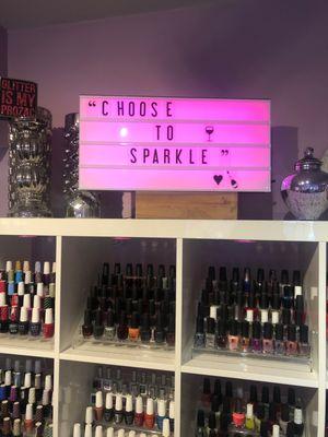 Adorable and chic boutique nail salon.