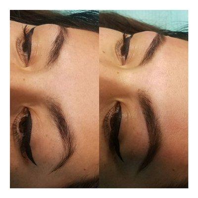 Brow Shaping! Client two months into Brow Rehab and growing beautifully.