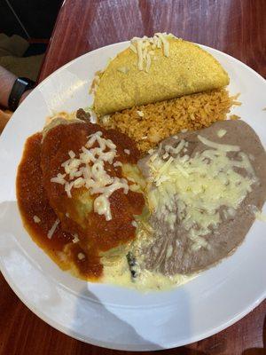 Chili relleno and a taco lunch special