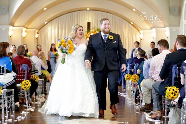 Caitlin & Russell's ceremony exit