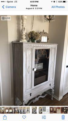 FauX paint on China Cabinet