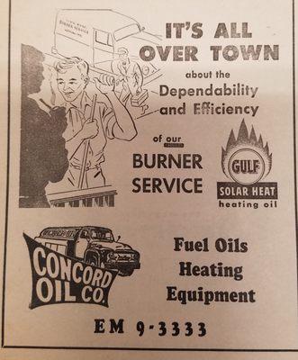 Over 80 years later, Concord Oil is still proud to serve their customers!